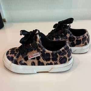 Superga Fuzzy Leopard Toddler Sneakers sz7